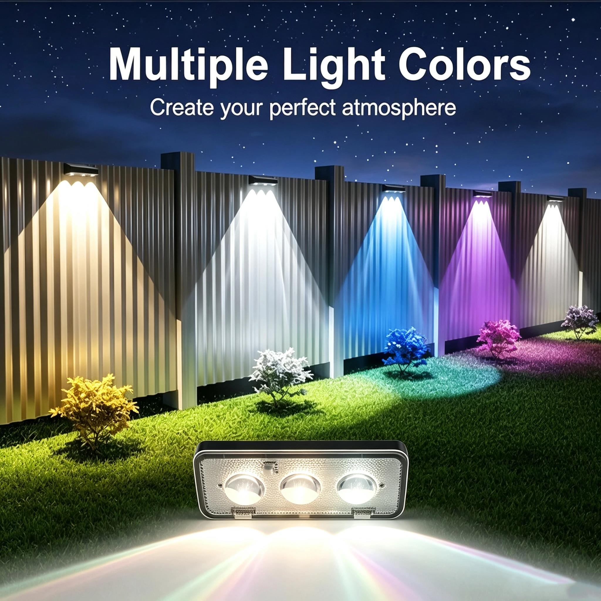 Smart Garden Fence & Balcony Hanging Planter - Luzes de Cerca Solares RGB para