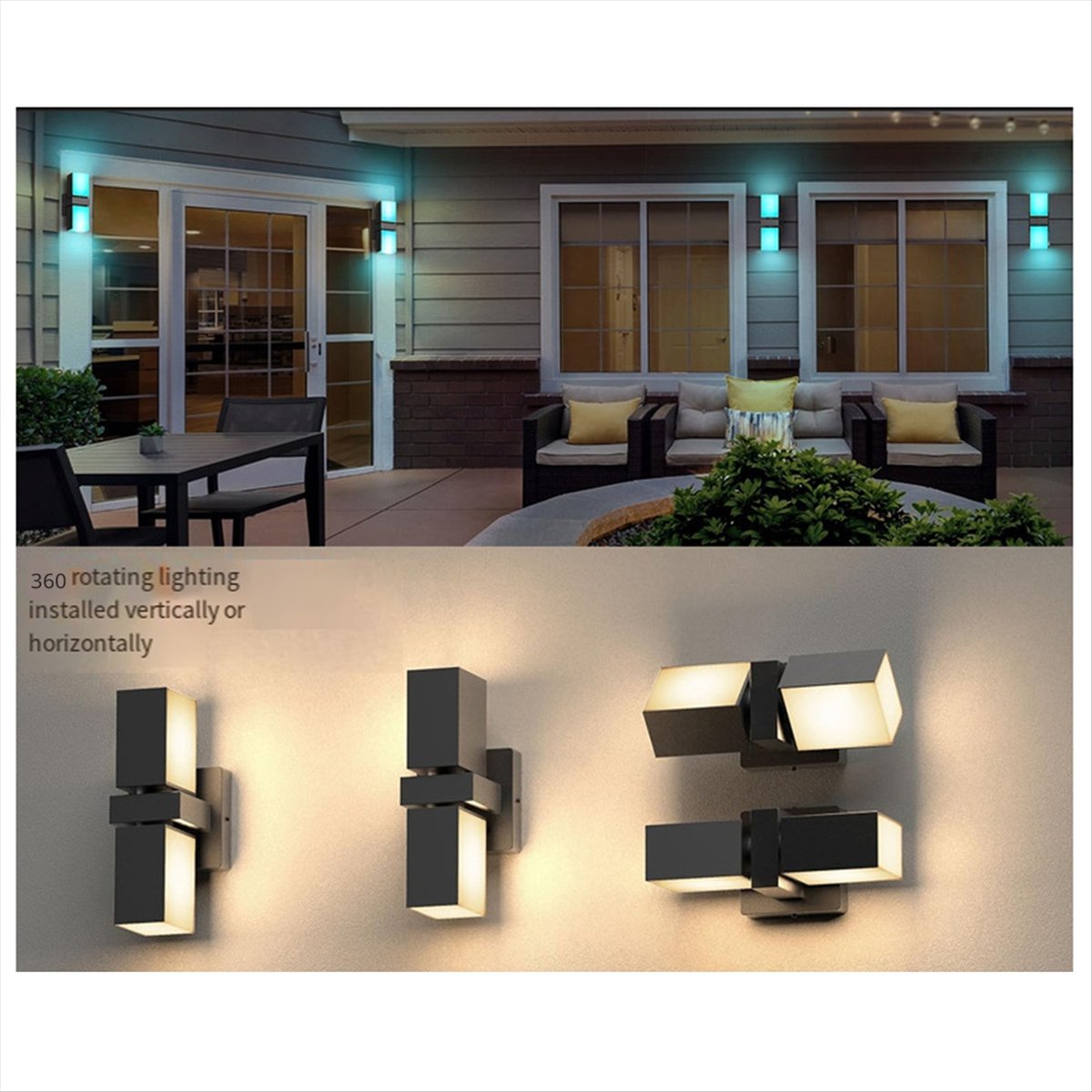 Smart Garden Fence & Balcony Hanging Planter - Luminária de Parede LED AA19 com