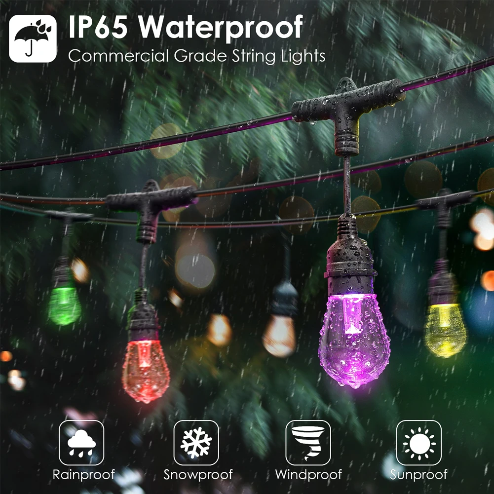 10m 20m 30m inteligente led lu - Smart Garden Festoon Lights avaliação e preço